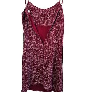 John Galt Brandy Melville Red Floral Mini Dress Spaghetti Strap Sleeveless Small